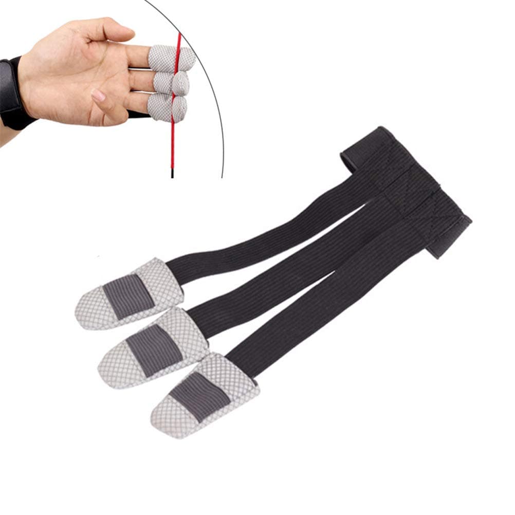 Newmere Archery 3 Finger Guard Shooting Gloves Adjustable Arrow Bow Hunting Shooting Recurve Bow Finger Protector