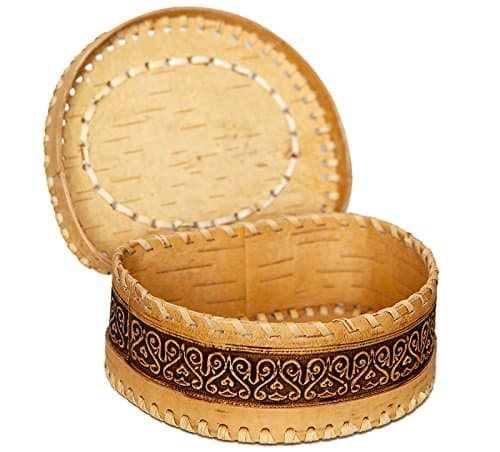 Moose Hinged Household Handmade Natural Birch Bark Box
