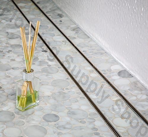 Royal Linear Shower Drains - Tile Insert - stainless steel Luxurious line by Serene Steam include Hair Trap