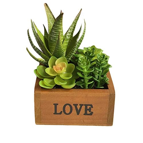 Elegant libra Creative LOVE Garden Artificial Plant Pot Flowerpot Mini Faux Potted Plants for Home Office Decoration Desktop Decor