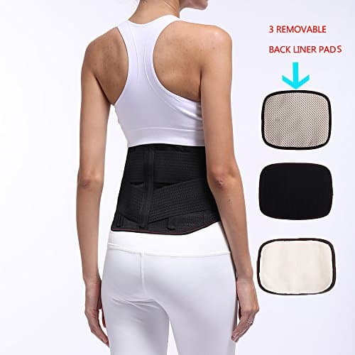Lumbar Back Spinal Spine Waist Brace Support Belt Corset Stabilizer Cincher Tummy Trimmer Trainer Weight Loss Slimming Body Shaper Abdominal Binder Belly Postpartum Postnatal Band Wrap Strap Pad (XLF)