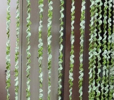 avesplit Door String Curtain Screen Wall Panel Valance Fringe Tassel Divider Decorative for Window Room wedding 39inchX78inch ES030(glass+Fruit green)