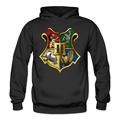 Lady's Crew-Neck Pullover Hooded Sweatshirt Harry Potter Hogwarts Logo