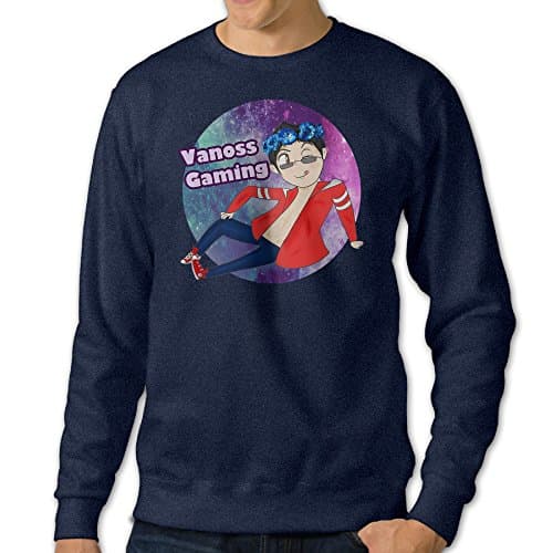 Men's Vanossgaming Gold Owl Round Collar Pullover Hooded SweatshirtNavy Size XL