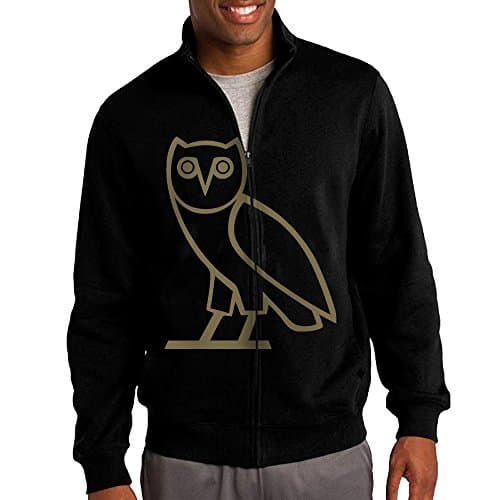 Drake Gold OVOXO Men Pullover Hoodies Stand Collar