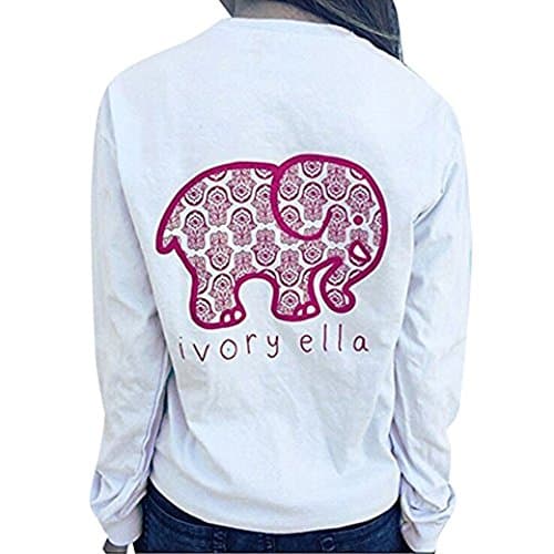 WomenFocus Womens Ivory Ella T Shirt Pullover Sweatshirt