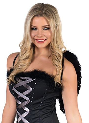 Elevate Costumes Deluxe Black Feather Mini Angel Wings