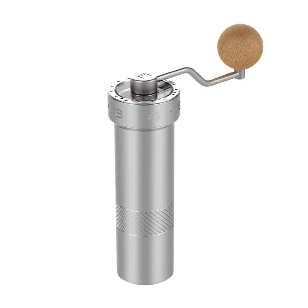 Coffee Grinders Manual Mini Hand Compact Crank For Home, Office And Travelling Mini Hand (Color : Silver, Size : 6 * 5 * 18.8cm)