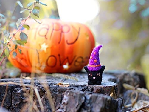 Needle Felted Cat, Halloween Decor, Halloween Gift