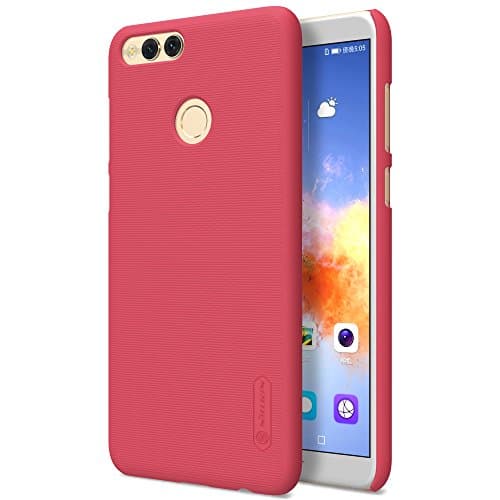 Huawei Honor 7X Case Nillkin Slim Thin Back Cover Case with Anti Slip Frosted Finish and Screen Flim for Honor 7X Red