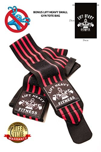LHF- Heavy Duty Wrist Wraps Comes with draw string carying case that is good for any small gym acessory. Extra-Strength Wrist Support Best Weight Lifting Wrist.Powerlifting BodybuildigWeight Lifting