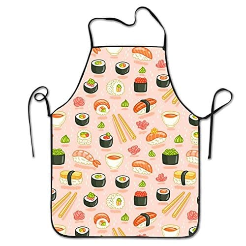Chefs Apron Sushi And Rolls Chopsticks Funny Kitchen Aprons Cooking Apron