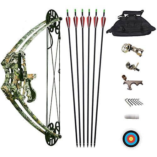 ATROPOS-109 Black/Camo Archery Hunting Compound Bow Set
