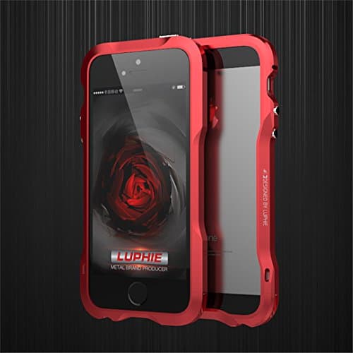 iPhone 5s Case,iPhone SE Case, Esing Premium Aluminum Alloy Metal Frame 3D Hard Slim Bumper Case for Apple iPhone 5/5s/se (Red)