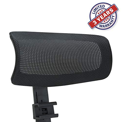 Adjustable Height Mesh Headrest for XDD3 Series Ergonomic High Swivel Executive Chair Ergonomic High Mesh Swivel Desk Chair (Black)