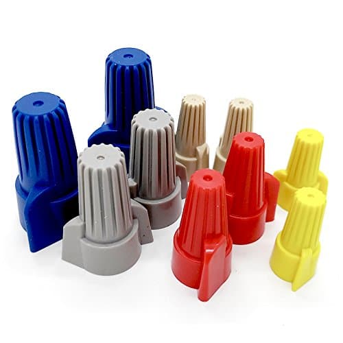 Suyep Screw-On Electrical Winged Wire Connectors, with Spring Insert Twist Nuts Caps Connection Assortment Set (P11-50 P12-50 P13-50 P15-50 P17-50)