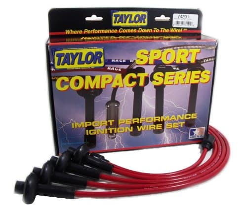Taylor Cable 74291 Red Spiro-Pro 8mm Universal Ignition Wire Set