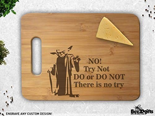 Yoda Helps in the Kitchen Try Not Cutting Board