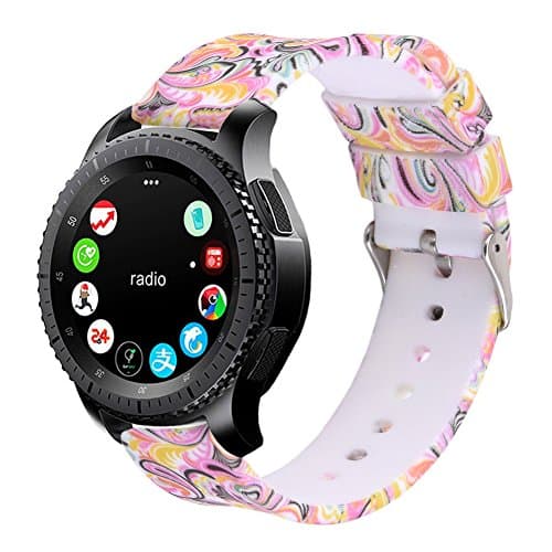 Antemart Gear S3 Frontier Band, 22mm Soft Silicone Quick Release Bands Strap for Samsung Gear S3 Frontier/S3 Classic/Huawei Watch 2 Classic/Moto 360 2nd Gen 46mm/AMAZFIT Smart Watch/Pebble Time Steel