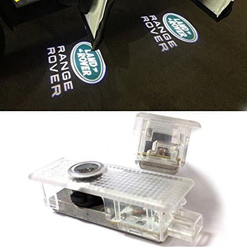 TF 2pcs Universal Wireless Car Projection LED Projector Door Shadow Light Welcome Light Laser Emblem Logo Lamps Kit, No Drilling Required (Land Rover)