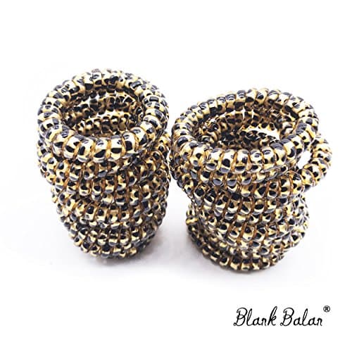 20PCS Blank Balan Plastic Leopard Pattern Spiral Hair Ties, Hair Band, Ponytail Holder (brown leopard)