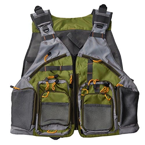 Fly Fishing Vest and Backpack for Anglers Mesh Adjustable,Mesh Fishing Vest Multi Pockets Photography Outdoor Jacket