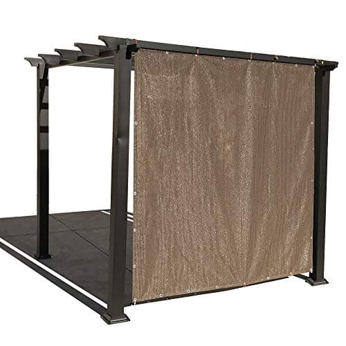 Alion Home Sun Shade Panel Privacy Screen with Grommets on 4 Sides for Outdoor, Patio, Awning, Window Cover, Pergola or Gazebo -200 GSM (6' x 4', Mocha Brown)