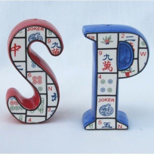 Mah Jongg Salt Pepper Shakers