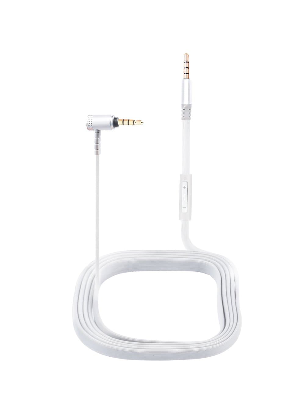 Souney 3.5mm AUX Replacement Headphone/Headset Audio Cable with Microphone for Beats Headset, Apple, Android (Sliver 1.1 Meters)