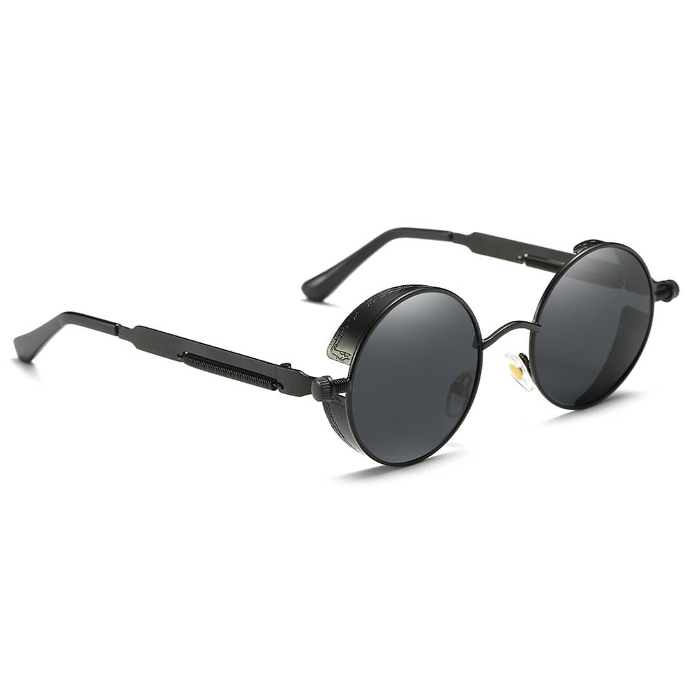 SPLOV Classic Steam Punk Sunglasses Polarized Circular Reflective Eyewear