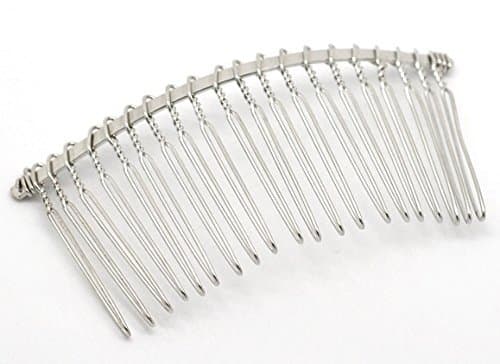 Metal Hair Combs (Large - 10 pcs, Silver)