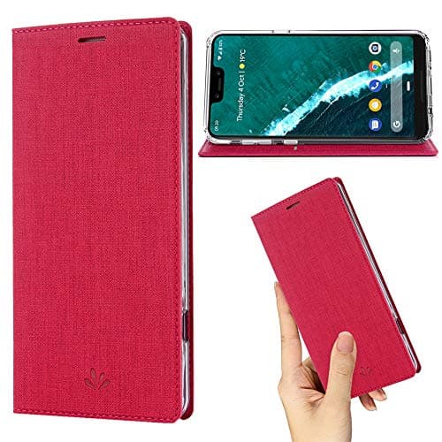 weier Flip Case for Google Pixel 3 XL, Premium Thin Case Wallet with Card Holder Stand Design Clear TPU Bumper Full Body Protective Leather phone Cover for Google Pixel 3 XL (Google Pixel 3 XL, Rose)