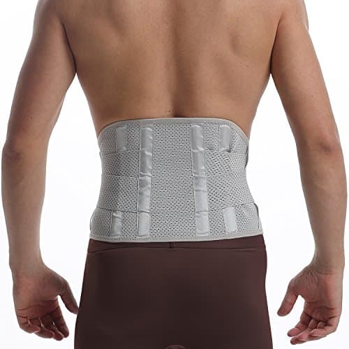 Lumbar Support/Lower Back Brace Support Belt for Pain-relief with Stabilizing Double Pull Adjustable Breathable Mesh Material