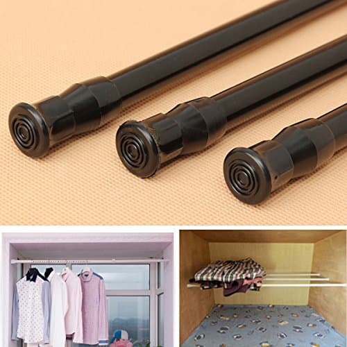 Extendable Adjustable Spring Tension Window Curtain Rod Pole Telescopic Pole Shower Curtain Rod (Random: length)