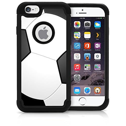 Corpcase - Hybrid Case for iPhone 6 / iPhone 6S - Soccer / Unique Case With Great Protection
