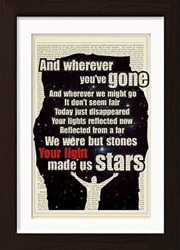 Pearl Jam Inspired Light Years 2 Lyric Mounted / Matted Ready To Frame Dictionary Art Print