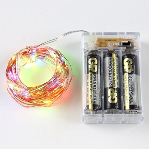 CREALITE Fairy Lights 33ft(10m) 3AA Battery Powered Micro Wire,100 LED Waterproof Decorative Lights for Christmas,Party,Valentine's Day,Wedding,Garden,Festival (Multi Color)