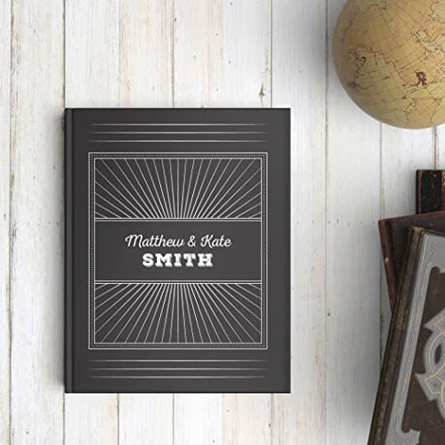 Chalkboard Wedding Guest Book, Rustic Wedding Guest Book Blank Pages, Art Deco Wedding Guest Book Black, Black Guestbook Wedding