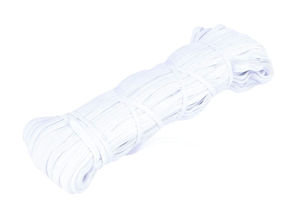 50 Meter Elastic Band 10 mm wide - White