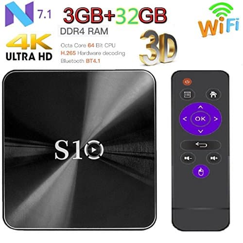 Penkou S10 Android 7.1 TV Box 3GB DDR4 RAM +32GB ROM Amlogic 912 Octa core HD TV Bluetooth 4.1 WiFi 4k Smart Box