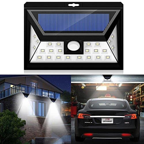 Solar lgihts Outdoor 24 LED,Motion Sensor Lights with Waterproof Solar Powered Security Light Wall Light for Patio ,Garden, Fence, Yard, Driveway
