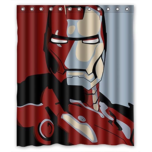 Cool Super Hero The Avengers Iron Man Polyester Waterproof Shower Curtain 60X72 Inches