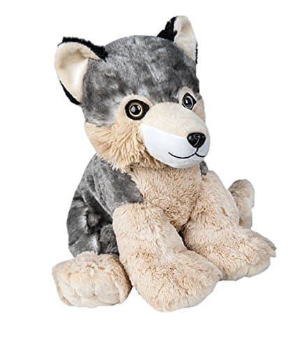 Teddy Mountain Timber The Wolf (16" Plush) w/Heart Shaped Voice Recorder (No-Sew DIY Build-a-Plush Kit) ?