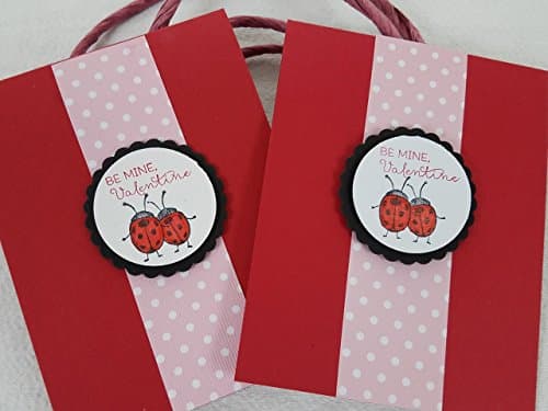 Be Mine Lady Bug Valentine Card Handmade Unique Design 2 pack