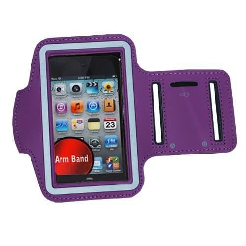 Noarks Apple Iphone 5 5S Sweat-proof Neoprene Premium Running Gym Workout Armband Case W/ Velcro Closure (Purple)