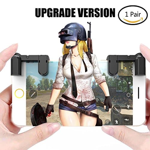 PUBG Mobile Controller, Upgrade Version PUBG/Knives Out/Rules of Survival/Fortnite L1R1 Aim & Fire Trigger Rules of Survival, Mobile Gaming Joysticks for Android iOS Phone(1 Pair)