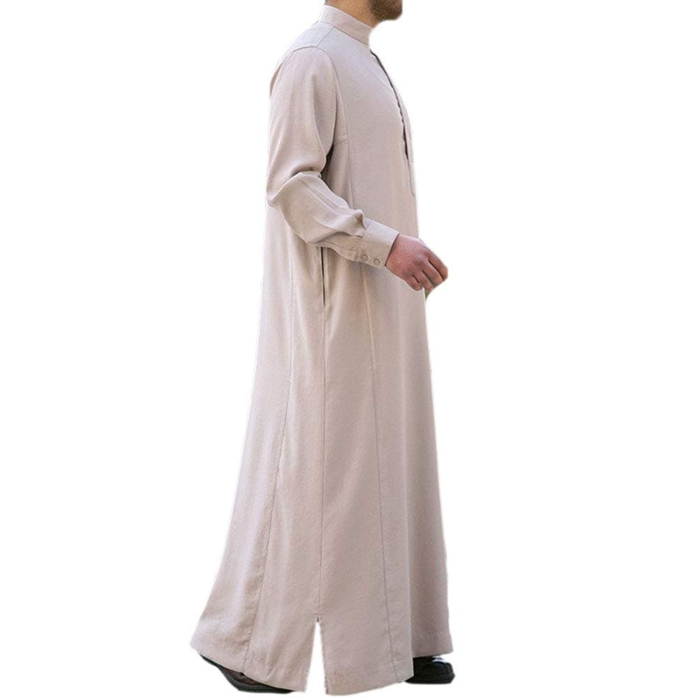 Herren Roben Muslim Arab Middle Eastern Langarm Arabian Thobe