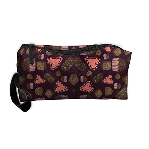 Love Sweet Chocolate Multi-functional Cosmetic Makeup Bag Zipper Closure Bags Toiletries Organizer Bag