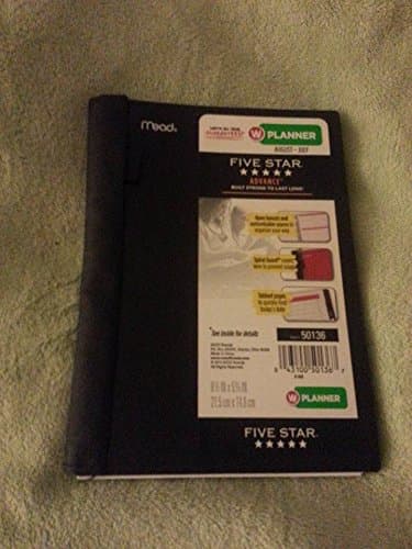 Five Star Advance Student Weekly / Monthly Planner, August, 2015-July 2016, 5.5 x 8.5 Inch