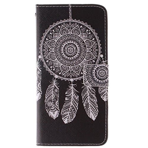 Zenfone 5 Case ASUS Zenfone 5 Kickstand Case,Bat King Black Wind Chimes Pattern Premium Leather Wallet Flip Kicstand Case Cover With Magnetic Closure For ASUS Zenfone 5 A501CG